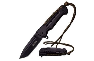Image of TAC Force Folding Blade, 3.75in, Stainless Steel Blade, Black Stainless Steel Handle TF-921TC