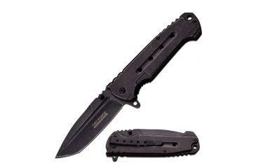Image of TAC Force Folding Blade, 3.75in, Stainless Steel Blade, Black Stonewashed Stainless Steel Handle TF-921TSW