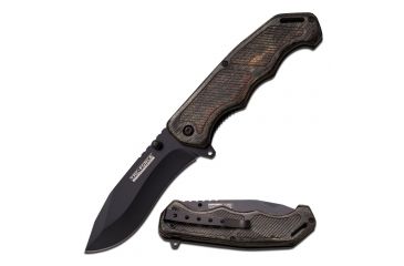 Image of TAC Force Folding Blade, 3.75in, Stainless Steel Blade, Cocoa Brown Wood Handle TF-893CW