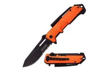 Image of TAC Force Folding Blade, 3.75in, Stainless Steel Blade, Orange Aluminum Handle TF-875OR