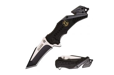 Image of TAC Force Folding Blade, 3in, Stainless Steel Blade, Black And Gray Aluminum Handle TF-640POW
