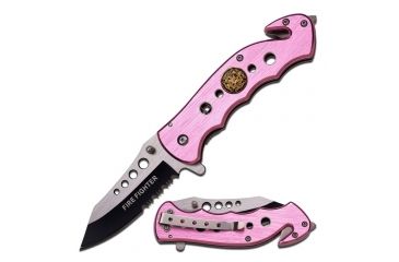 Image of TAC Force Folding Blade, 3in, Stainless Steel Blade, Pink Aluminum Handle TF-498PFD