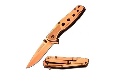 Image of TAC Force Folding Blade, 3in, Stainless Steel Blade, Rose Gold Ti-Coated Stainless Steel Handle TF-926RG