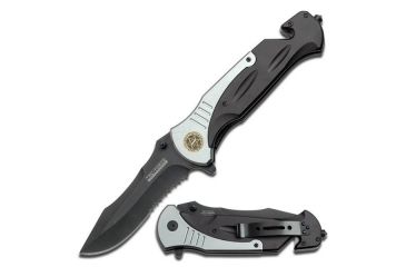 Image of TAC Force Folding Blade, 4.5in, Stainless Steel Blade, Grey And Black Aluminum Handle TF-727SH