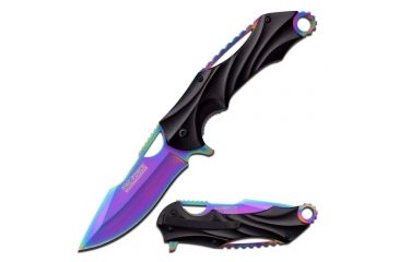 Image of TAC Force Folding Blade, 4in, Stainless Steel Blade, Black Aluminum Handle TF-858RB