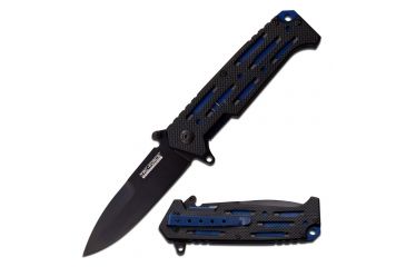 Image of TAC Force Folding Blade, 4in, Stainless Steel Blade, Black Aluminum Handle TF-912BL