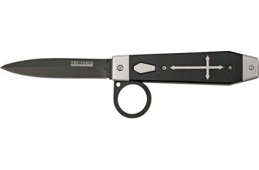 Image of Tac Force Goth A/O Folding Knife,5in closed,Assisted Opening Blade,Coffin Shaped Handle TF595BK