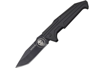 Image of TAC Force Linerlock A/O Folding Knife, 4.75in Closed, 3.75in Black 3Cr13 SS Tanto Blade, Black G10 Handle, Pocket Clip, Blade Etching, TF-1009BK