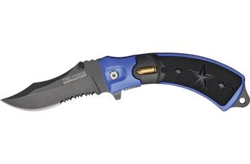 Image of Tac Force Linerlock Fold Knife 5in, black coated HC SS PS clip point blade TF683BBL