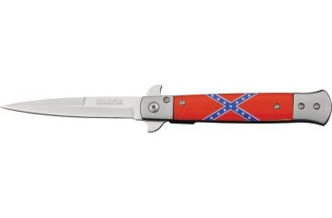 Image of Tac Force Milano Speed Fold Knife, SS A/O blade, Matte Alum. handles w/ red Comp. inlay w/ Confeder TF598RF