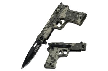 Image of TAC Force Pistol Folding Handle 4.5in Knife, Camo TF 771DG