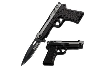 Image of TAC Force Pistol Folding Handle 4.5in Knife, Grey/Black TF 771GB