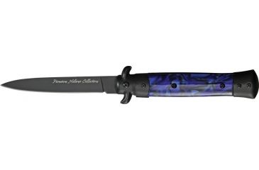 Image of Tac Force Prem. Milano Fold Knife, Black Blade, black SS A/O blade, Black Alum. handle TF575BLB
