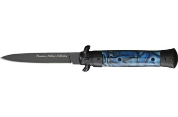 Image of Tac Force Prem. Milano Fold Knife, Black Blade, black SS A/O blade, Black Alum. handle TF575LB