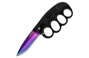 Image of TAC Force Rainbow Blade Knuckle Knife, Rainbow TF 721RB