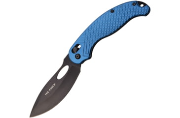 Image of TAC Force Rapid Lock Folding Knife, Blue, Blue aluminum handle, TF-1037BL