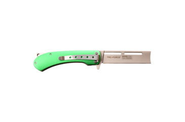 Image of TAC Force Razor Spring Assisted Knife w/Pocket Clip, 3.5 in, 3Cr13 Stainless Steel Stainless Steel, Green, TF-552SWD