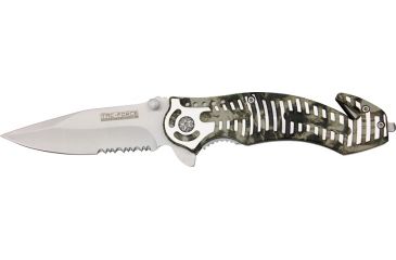 Image of Tac Force Rescue Lock A/O Fold Knife 4 7/8in., satin 440 SS PS A/O blade, Digi Camo Alum. handles w/ silver slot onlay trim TF681DC