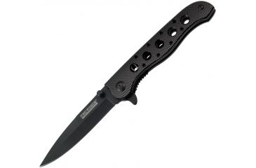 Image of Tac Force Slim Lock A/O Black Fold Knife, Black SS PE, Black Hande TF803BK