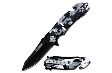 Image of TAC Force Snow Camo Black Blade Knife, Camo TF 762DW
