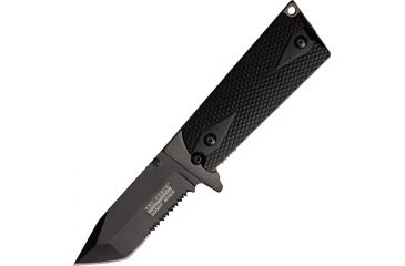 Image of Tac Force Speed Combat Fold Knife, PS, A/O, black 440 SS tanto blade TF754TBK