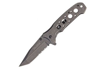 Image of Tac Force Speedster Linerlock Folding Knife,3.375in,Tanto Blade,Stainless Skeletonized Handle TF823SW