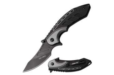 Image of Tac Force Spring Assisted Folding Knive, 3.25in Blade, 3CR13 Steel Blade Knive, Black/Grey, TF-1008GY