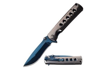 Image of TAC Force TF-973BL 3CR13 Steel Blade Stainless Steel Handle Folding Knife TF-973BL