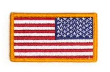 Image of Tac Shield American Flag Patch RWB, Reverse 03801