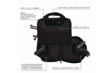 Image of Tac-Six Crew Tactical Pistol Case, Black, 10814