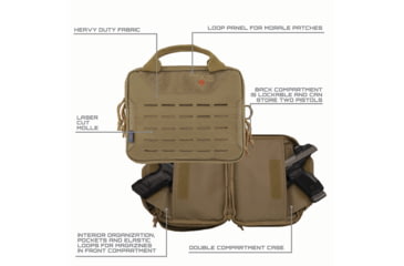 Image of Tac-Six Crew Tactical Pistol Case, Coyote, 10816