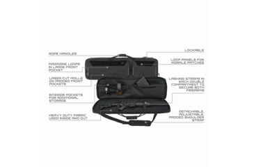 Image of Tac-Six Unit 46 in Tactical Gun Case, Black, 10832