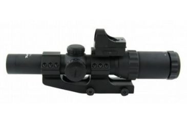Image of Tacfire 1-4X24 Tri Ill. CQB Scope With Cantilever Mount, Non Etched Glass P4 Sniper Reticle, Mini Red Dot Combo, Black SCT1424P-D