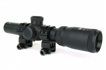 Image of Tacfire 1-4X24 Tri. Illuminated First Focal Scope/Rings/Mil-Dot Reticle / Etched Glass, Black, SCFFP1424M