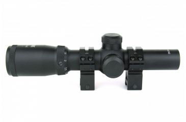 Image of Tacfire 1-4X24 Tri. Illuminated First Focal Scope/Rings/Mil-Dot Reticle / Etched Glass, Black, SCFFP1424M