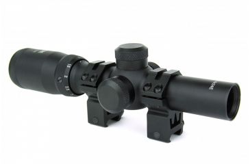 Image of Tacfire 1-4X24 Tri. Illuminated First Focal Scope/Rings/Mil-Dot Reticle / Etched Glass, Black, SCFFP1424M