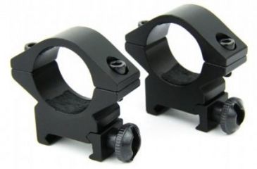 Image of Tacfire 1in Rings/Low Profile Scope Rings, Black R01