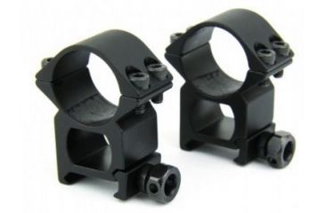 Image of Tacfire 1in Rings/Medium Profile Scope Rings, Heavy Duty, Black R04