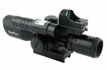 Image of Tacfire 2.5-10X40 Dual Ill. Green Laser Scope w/Mini-Red Dot/Adaptor/Mil-Dot, Black SCGL251040M-D