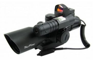 Image of Tacfire 2.5-10X40 Dual Ill. Green Laser Scope w/Mini-Red Dot/Adaptor/Mil-Dot, Black SCGL251040M-D