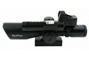 Image of Tacfire 2.5-10X40 Dual Ill. Green Laser Scope w/Mini-Red Dot/Adaptor/Mil-Dot, Black SCGL251040M-D