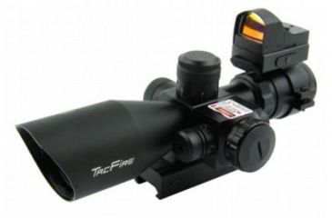 Image of Tacfire 2.5-10X40 Dual Ill. Red Laser Scope w/Mini-Red Dot/Adaptor/Mil-Dot, Black SCRL251040M-D
