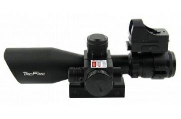 Image of Tacfire 2.5-10X40 Dual Ill. Red Laser Scope w/Mini-Red Dot/Adaptor/Mil-Dot, Black SCRL251040M-D