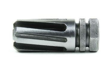 Image of Tacfire .223/.556 1/2inX28 Thread 4 Prong Twist Muzzle Brake w/Crush Washer, Stainless Steel MZ1005SS
