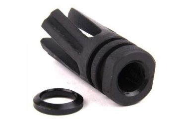 Image of Tacfire .223/.556 1/2inX28 Thread 4 Prong Twist Muzzle Brake w/Crush Washer/Steel, Black MZ1005