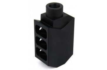Image of Tacfire .223/.556 1/2inX28 Thread 50 Cal Style Muzzle Brake/Aluminum, Black MZ1013