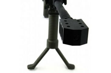 Image of Tacfire .223/.556 1/2inX28 Thread 50 Cal Style Muzzle Brake/Aluminum, Black MZ1013