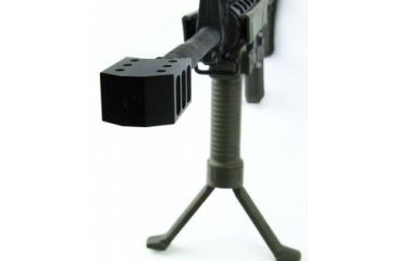 Image of Tacfire .223/.556 1/2inX28 Thread 50 Cal Style Muzzle Brake/Aluminum, Black MZ1013