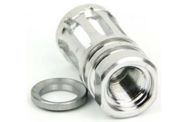 Image of Tacfire .223/.556 1/2inX28 Thread Bird Cage Muzzle Brake w/Crush Washer, Stainless Steel MZ1001SS