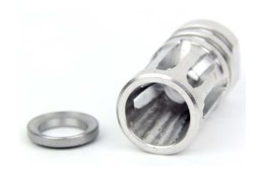 Image of Tacfire .223/.556 1/2inX28 Thread Bird Cage Muzzle Brake w/Crush Washer, Stainless Steel MZ1001SS